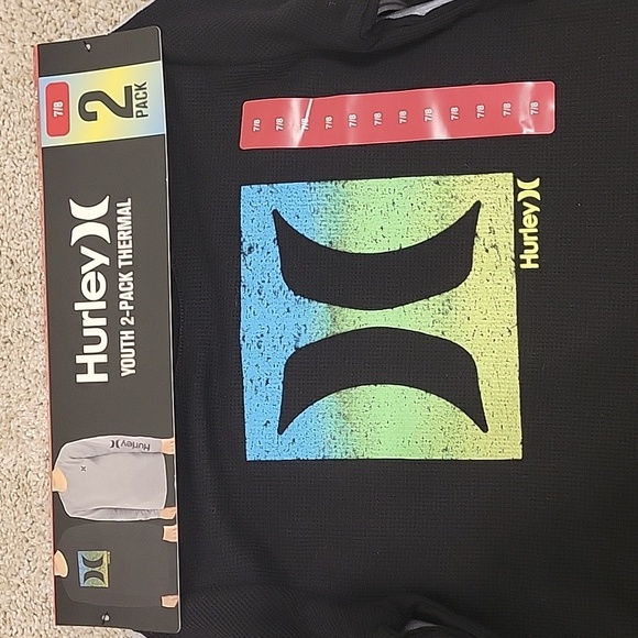 NWT Hurley thermal long sleeve set size 7/8 - Picture 2 of 4